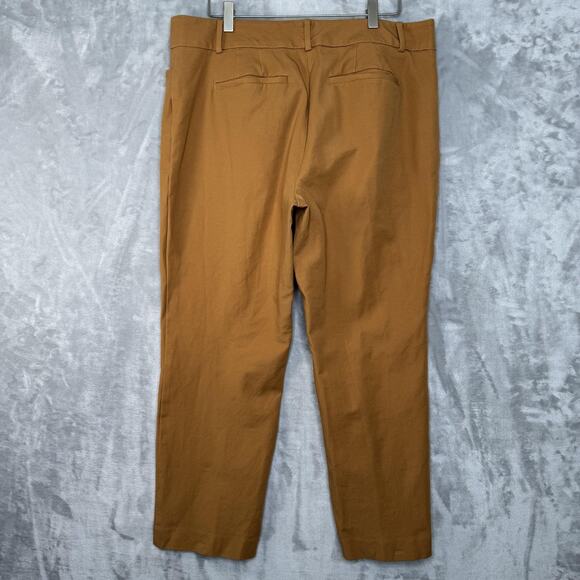 Ann Taylor Factory Pants Womens 12 Camel Stretch Chino Ankle Slim Twill Work - Picture 2 of 9